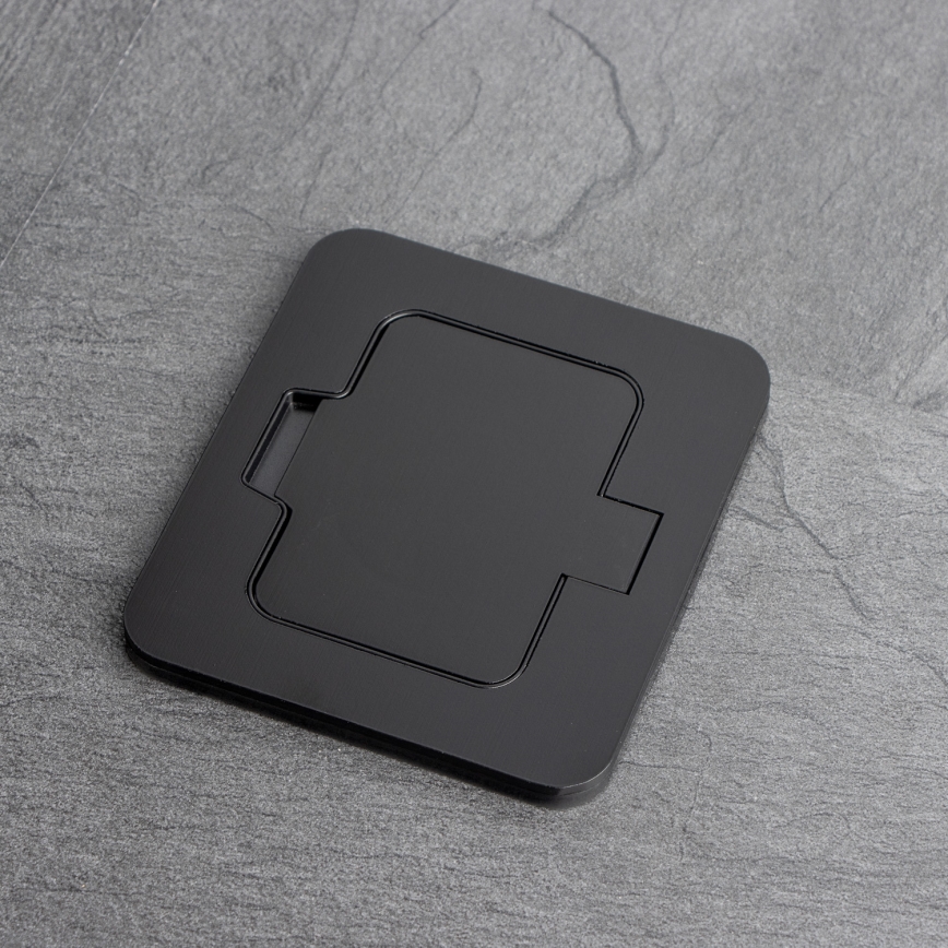 Brilagi - Inbouw vloercontactdoos voor buiten IP55, zwart, rechthoekig