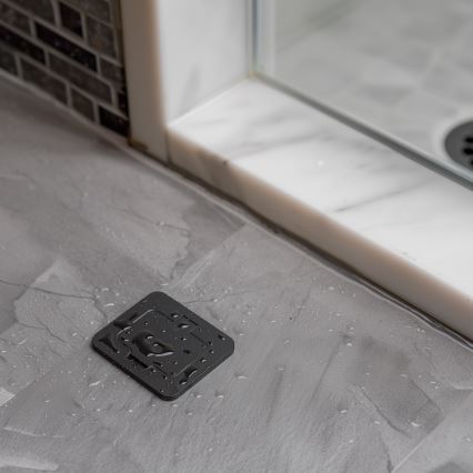 Brilagi - Inbouw vloercontactdoos voor buiten IP55, zwart, rechthoekig