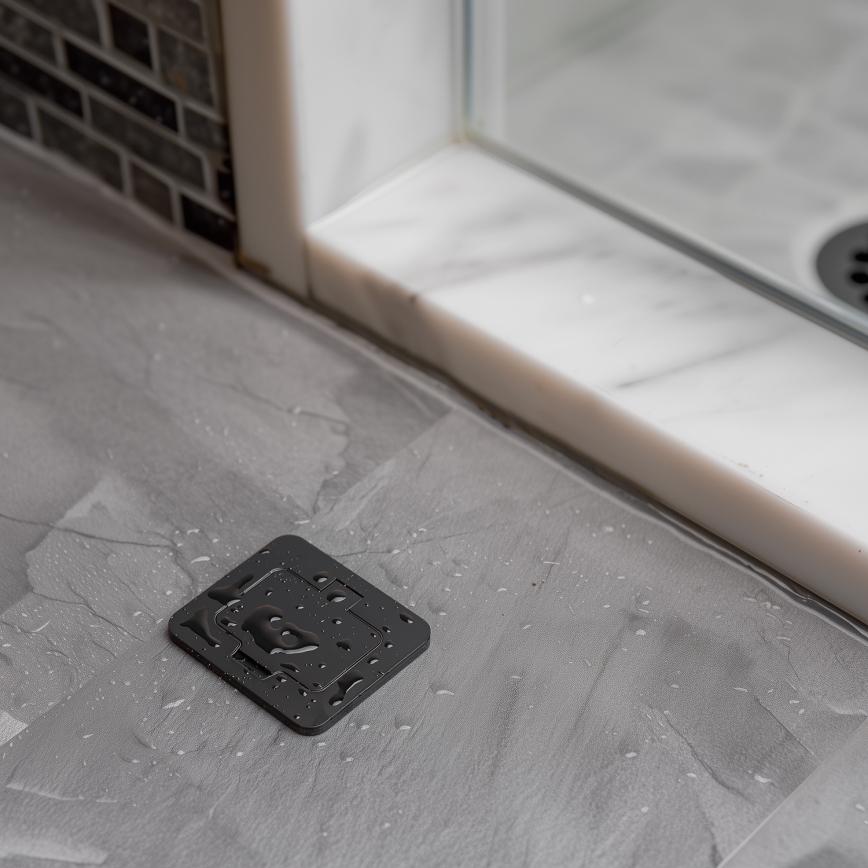 Brilagi - Inbouw vloercontactdoos voor buiten IP55, zwart, rechthoekig