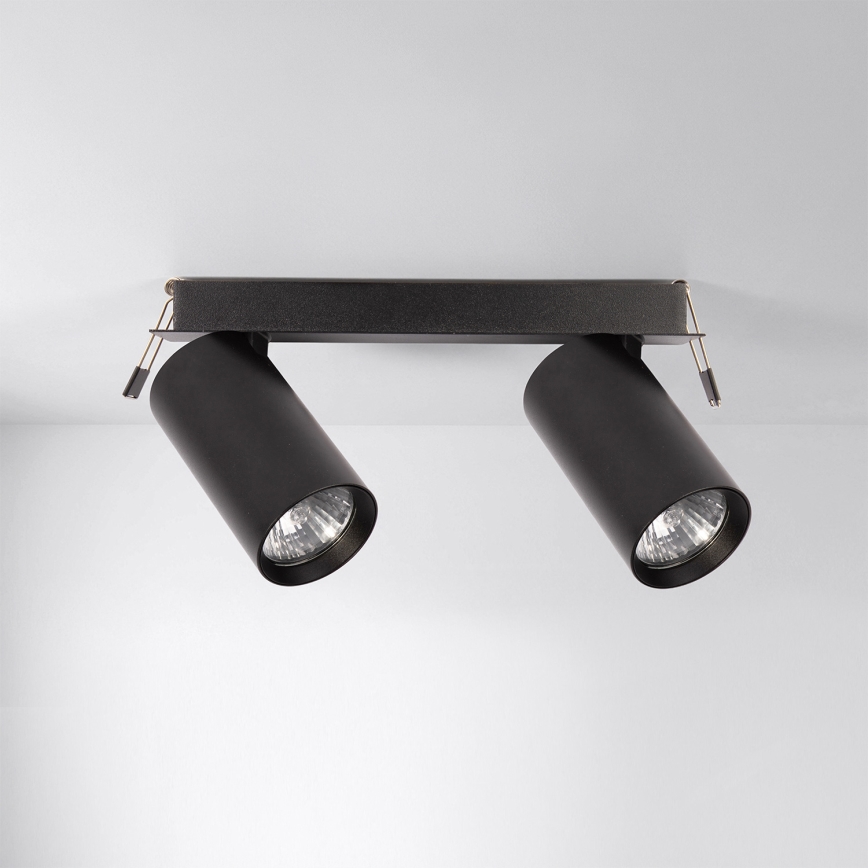 Brilagi - inbouwarmatuur SELE 2xGU10/30W/230V zwart