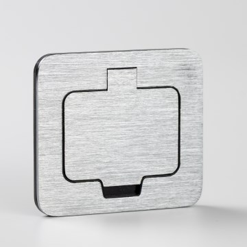 Brilagi - INBOX inbouwstopcontact voor keuken IP55, mat chroom, rechthoekig