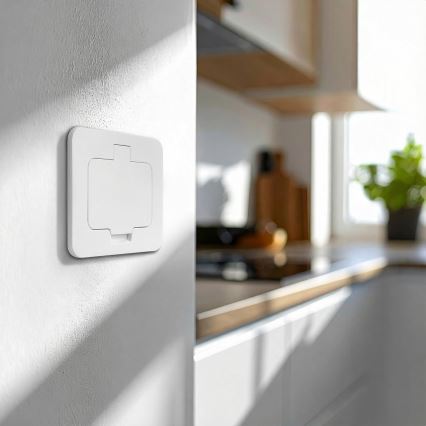 Brilagi - Keuken inbouwstopcontact INBOX IP55, wit, rechthoekig