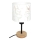 Brilagi - Kinder tafellamp BOBO WOOD 1xE27/25W/230V eiken/zwart/wit/konijntjes