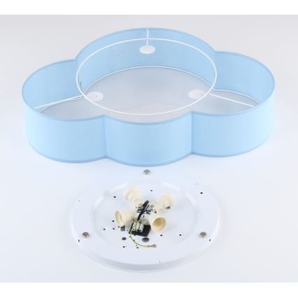 Brilagi - Kinderplafondlamp NIMBUS 4xE27/15W/230V blauw