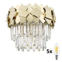 Brilagi - Kristallen plafondlamp MIRAGE 5xE14/40W/230V