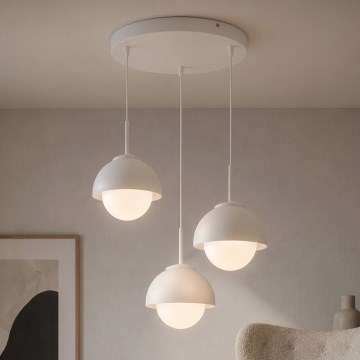 BRILAGI - Kroonluchter aan kabel COSMO 3xE27/60W/230V wit/goud