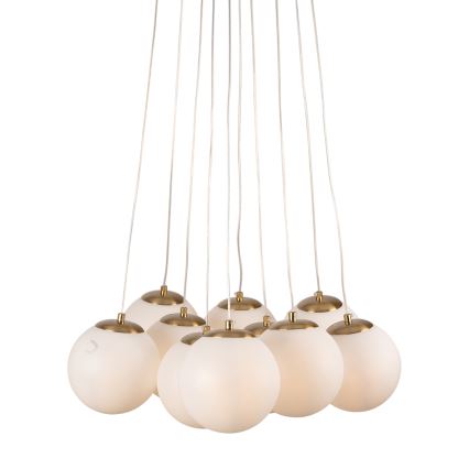 Brilagi - Kroonluchter aan kabel GLOBE 10xE14/15W/230V wit