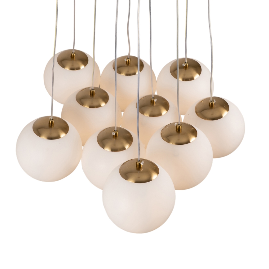 Brilagi - Kroonluchter aan kabel GLOBE 10xE14/15W/230V wit