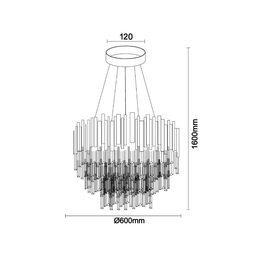 Brilagi - Kroonluchter aan kabel PLAZA 9xE14/40W/230V