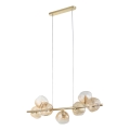Brilagi - Kroonluchter aan kabel VULCANO 7xG9/8W/230V goud/rookbeige