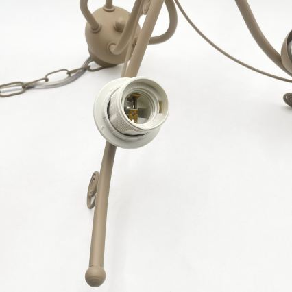 Brilagi - Kroonluchter aan ketting ANTICO MODERN 5xE27/60W/230V beige