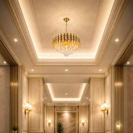 Brilagi - Kroonluchter aan ketting CRISTAL 5xE14/40W/230V Ø 38 cm