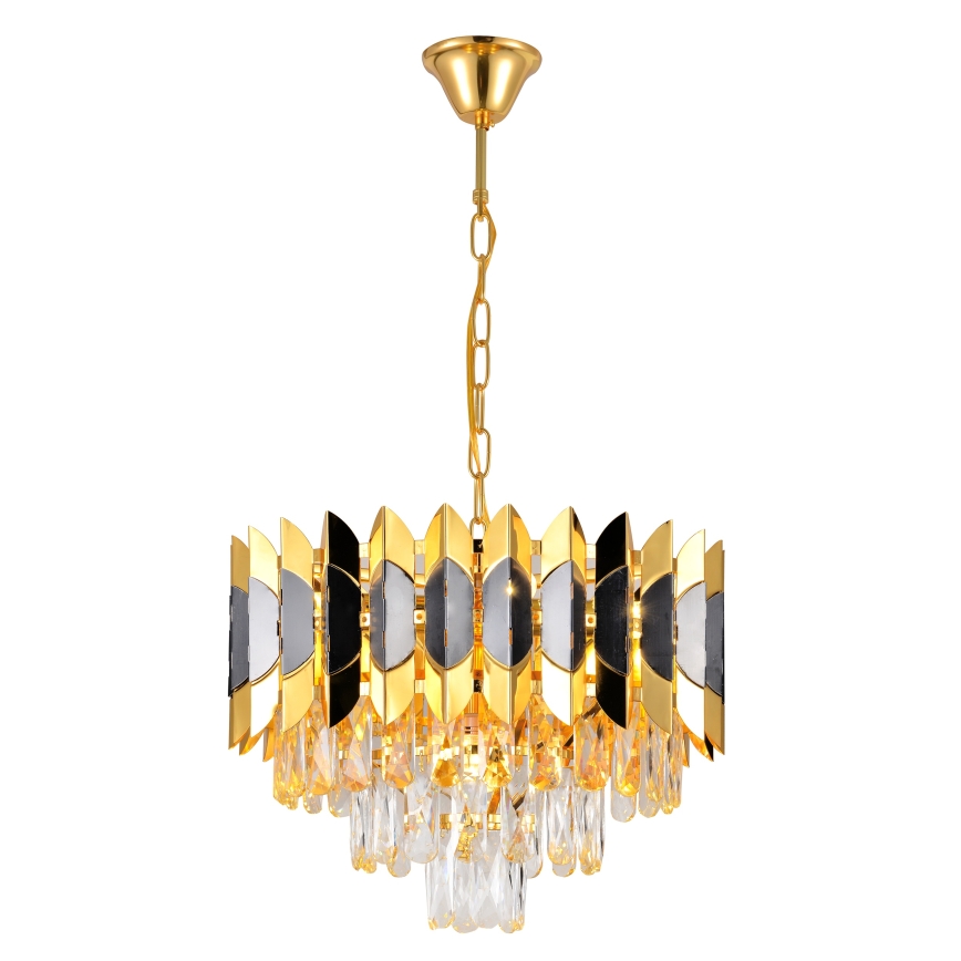 Brilagi - Kroonluchter aan ketting CRISTAL, 5×E14 (max. 40 W), 230 V, Ø 38 cm