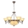 Brilagi - Kroonluchter aan ketting DAHLIA 9xE27/40W/230V Ø 74 cm messing