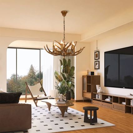 Brilagi - Kroonluchter aan ketting DEER 6xE14/10W/230V Ø 70 cm