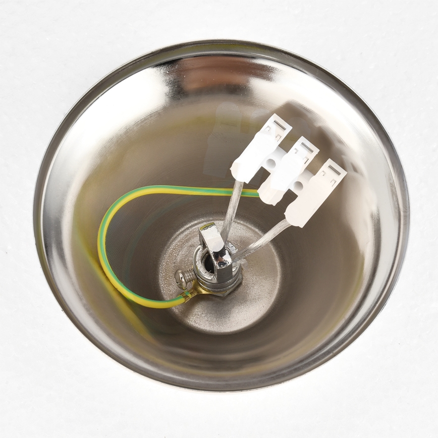 Brilagi - Kroonluchter aan ketting ECLIPSE 7xE14/10W/230V Ø 48 cm zilver