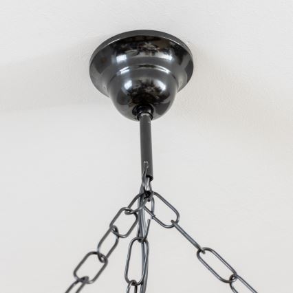 Brilagi - Kroonluchter aan ketting ROATA 5xE14/40W/230V Ø 70 cm beuk/walnoot