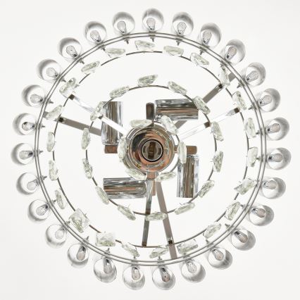 Brilagi - Kroonluchter met ketting ECLIPSE 5xE14/10W/230V Ø 38 cm zilver