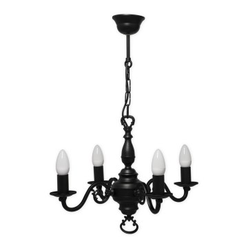 Brilagi - Kroonluchter met ketting IMPERO 4xE14/60W/230V zwart