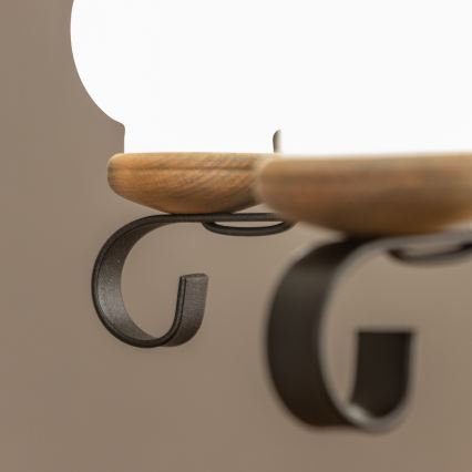 Brilagi - Kroonluchter met ketting ROATA 5xE14/40W/230V pr. 50 cm beukenhout