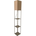 Brilagi - Lampadaire avec étagères GRADUS 1xE27/40W/230V gris/beige
