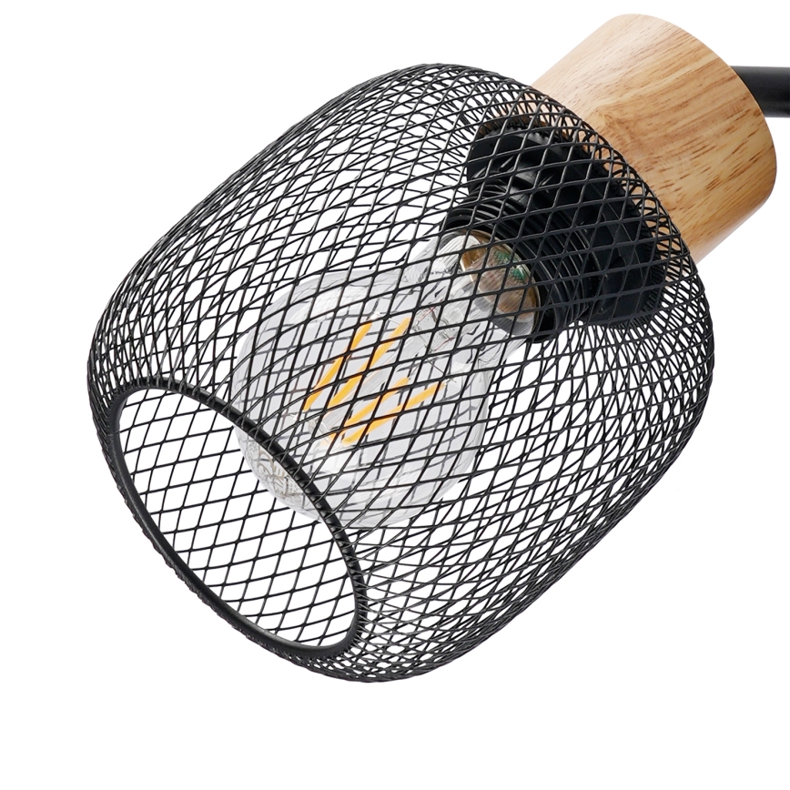 Brilagi - Lampadaire BASKLITE 3xE27/15W/230V bois/noir