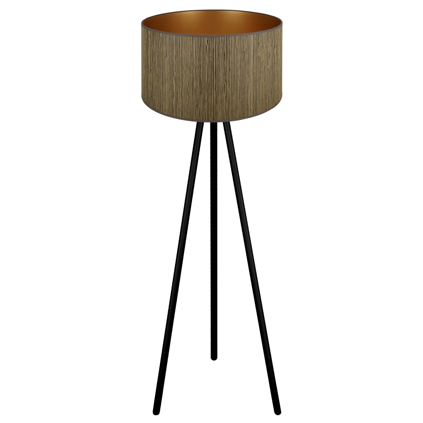 Brilagi - Lampadaire BOSTON ROLLER 1xE27/15W/230V paille marron/doré