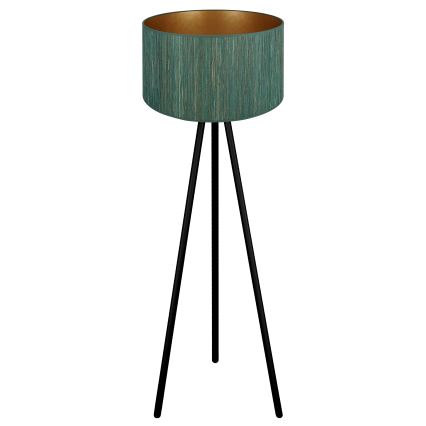 Brilagi - Lampadaire BOSTON ROLLER 1xE27/15W/230V paille vert/doré