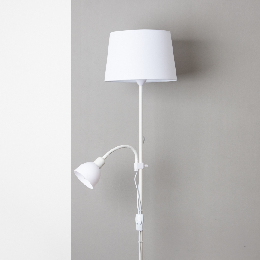 Brilagi - Lampadaire CERIA 1xE27/100W/230V + 1xE14/25W blanc