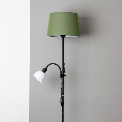 Brilagi - Lampadaire CERIA 1xE27/100W/230V + 1xE14/25W noir/vert