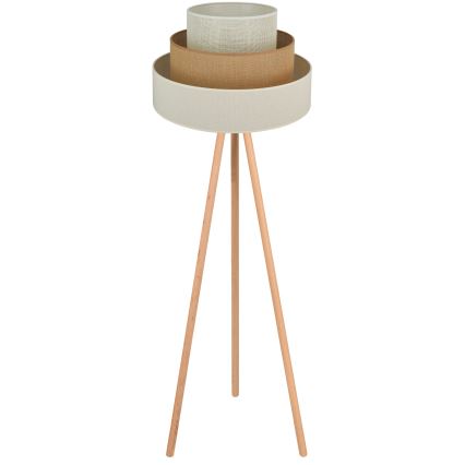 Brilagi - Lampadaire DENVER LUNETA 1xE27/15W/230V beige/marron/crème