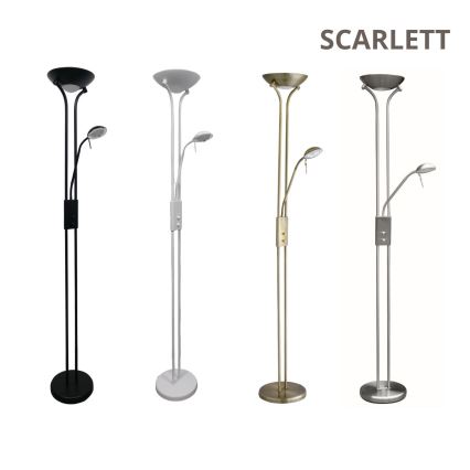 Brilagi - Lampadaire dimmable SCARLETT 1xR7s/230W/230V + 1xG9/40W chrome mat