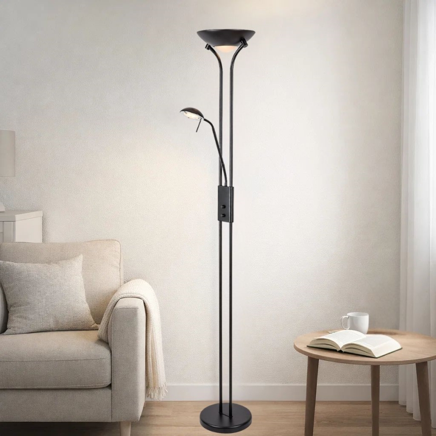 Brilagi - Lampadaire dimmable SCARLETT 1xR7s/230W/230V + 1xG9/40W noir