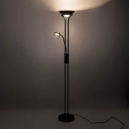 Brilagi - Lampadaire dimmable SCARLETT 1xR7s/230W/230V + 1xG9/40W noir