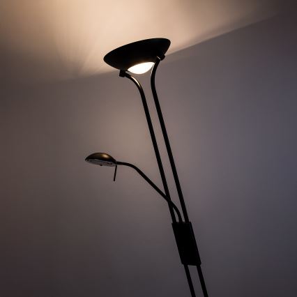Brilagi - Lampadaire dimmable SCARLETT 1xR7s/230W/230V + 1xG9/40W noir
