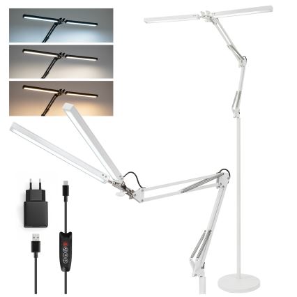 Brilagi - Lampe sur pied flexible dimmable LED VARIO LED/14W/230V 3000-6000K 157 cm blanc