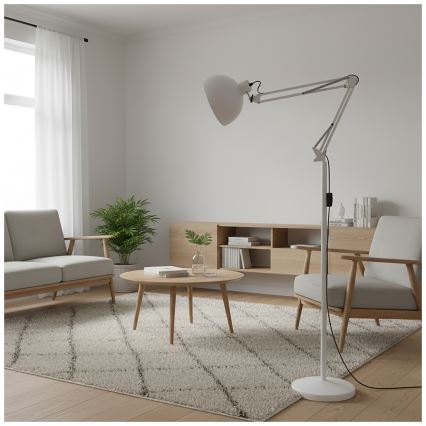 Brilagi - Lampadaire flexible TASKER 1xE27/60W/230V 157 cm blanc
