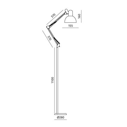 Brilagi - Lampadaire flexible TASKER 1xE27/60W/230V 184 cm beige
