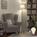 Brilagi - Lampadaire LED CERIA 1xE27/20W/230V Ø 30 cm gris/doré