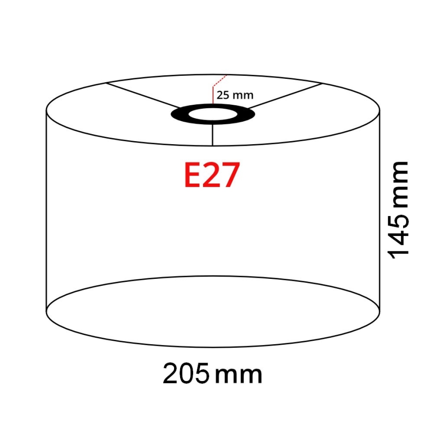 Brilagi - Lampadaire LED CERIA 1xE27/40W/230V Ø 20,5 cm blanc/noir