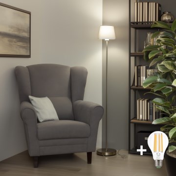 Brilagi - Lampadaire LED CERIA 1xE27/40W/230V Ø 20,5 cm gris / chrome mat