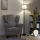 Brilagi - Lampadaire LED CERIA 1xE27/40W/230V Ø 30 cm gris/noir