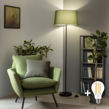 Brilagi - Lampadaire LED CERIA 1xE27/40W/230V Ø 45 cm vert/noir