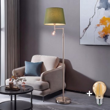 BRILAGI - lampadaire LED CERIA 1xE27/60W/230V + LED/2,1W Ø 30 cm chrome mat/vert