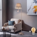 BRILAGI - Lampadaire LED CERIA 1xE27/60W/230V + LED/2,1W Ø 45 cm chrome mat/gris