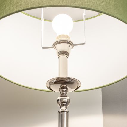 Brilagi - Lampadaire LED CERIA 1xE27/60W/230V Ø 45 cm chrome brillant/vert