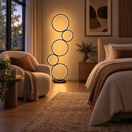 BRILAGI - lampadaire LED ECHO LED/36W/230V 4000K 110 cm noir