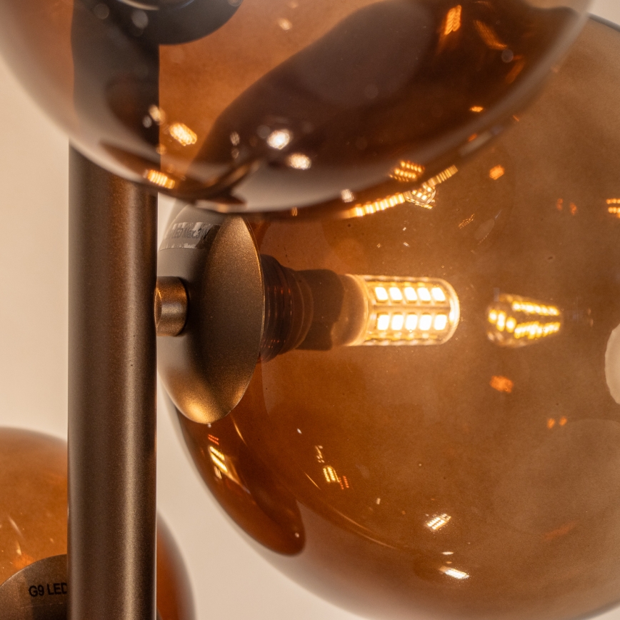 BRILAGI - Lampadaire LED MILLA 7xG9/3W/230V brun / brun fumé
