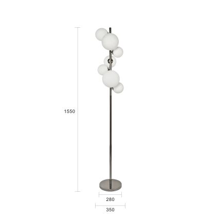 Brilagi - Lampadaire LED MILLA 7xG9/3W/230V chrome brillant/blanc