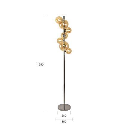 Brilagi - Lampadaire LED MILLA 7xG9/3W/230V chrome brillant/doré